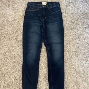 L’Agence cropped skinny blue jeans
